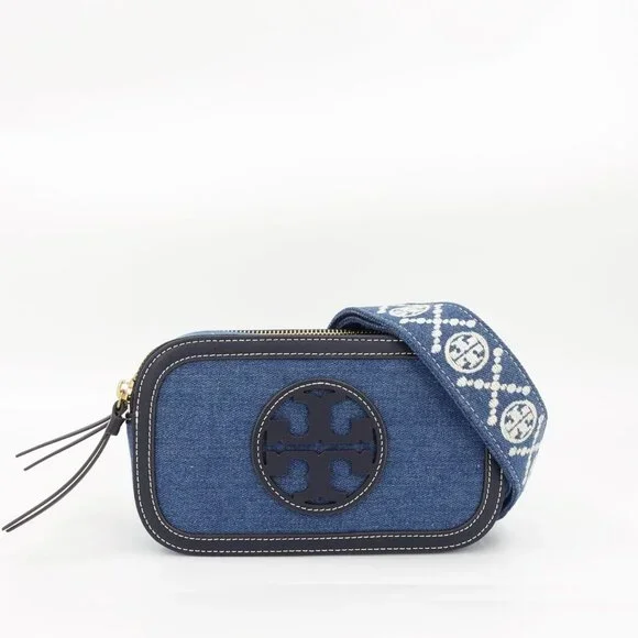 Tory Burch Miller Denim Mini Crossbody Bag Denim Multi OS - Picture 6 of 16